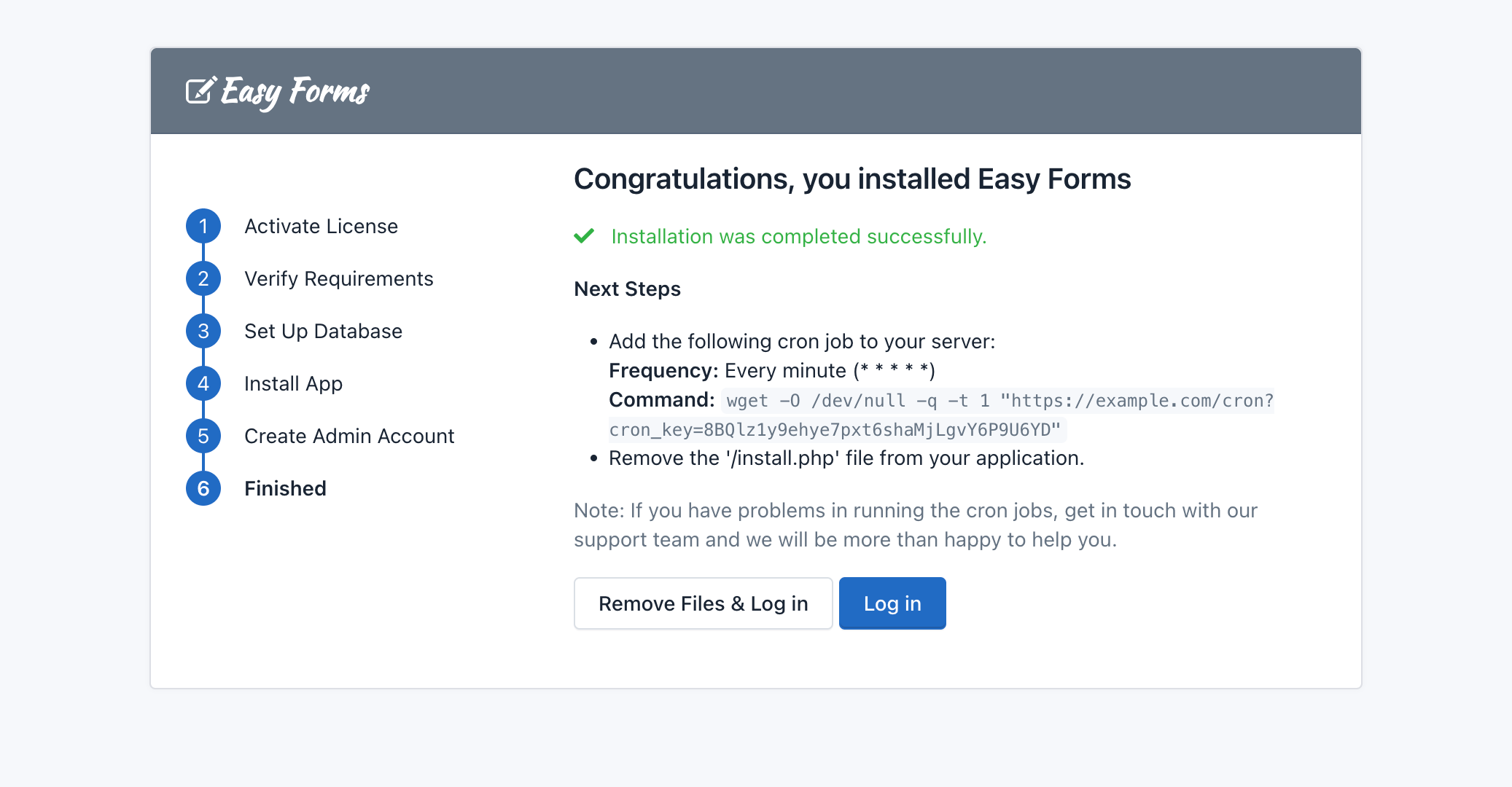 Easy Forms - Add Cron Job