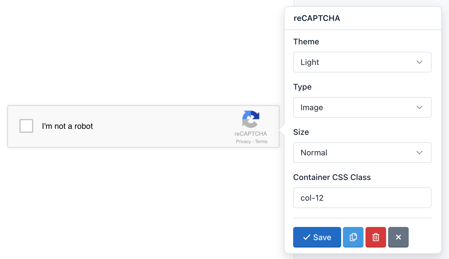 Easy Forms - Form Builder - Recaptcha