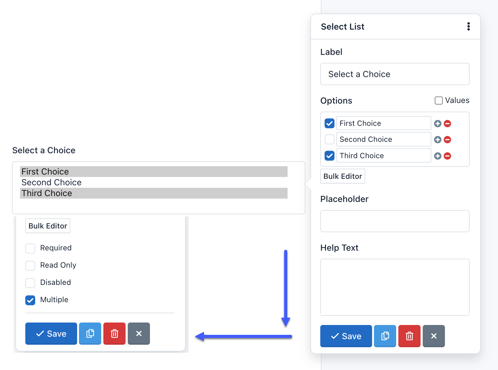 Easy Forms - Form Builder - Select List Multiple