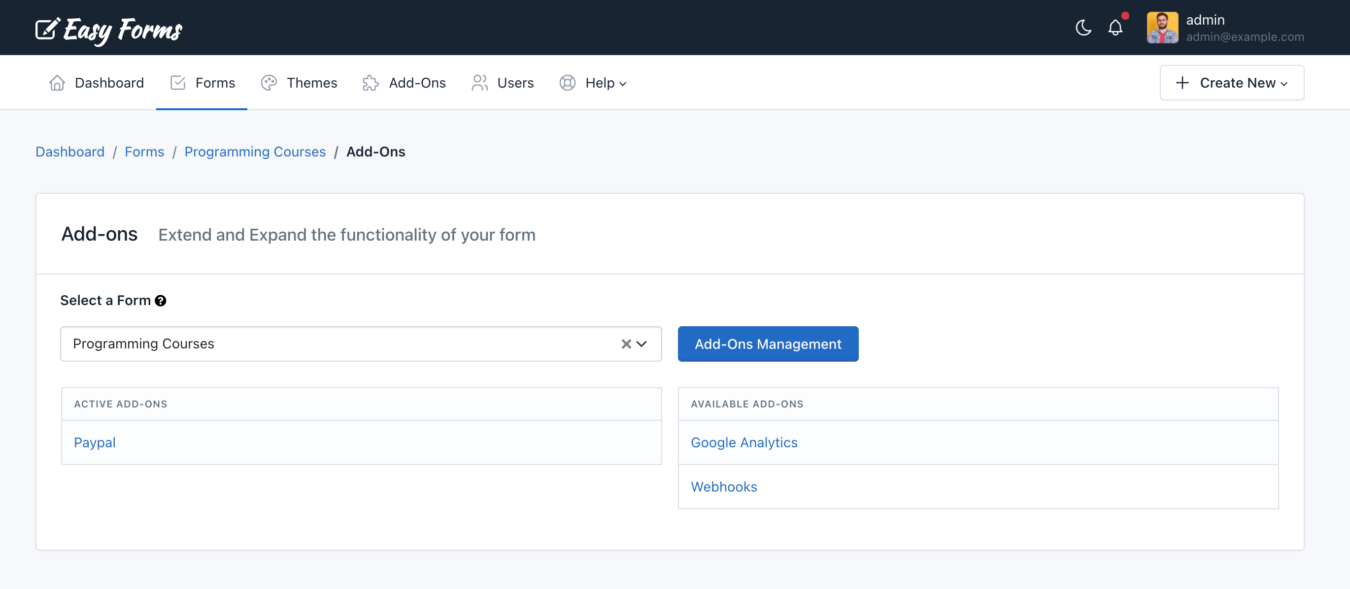 Easy Forms - Form Add-ons