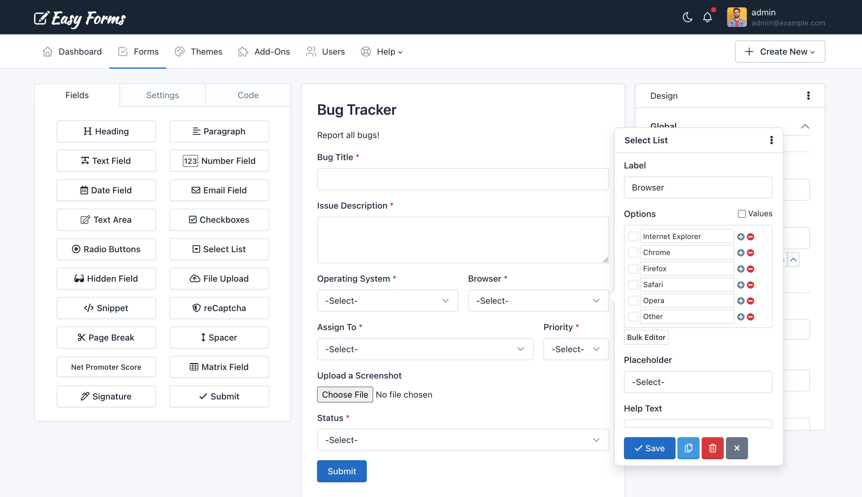 Easy Forms - Update a Form